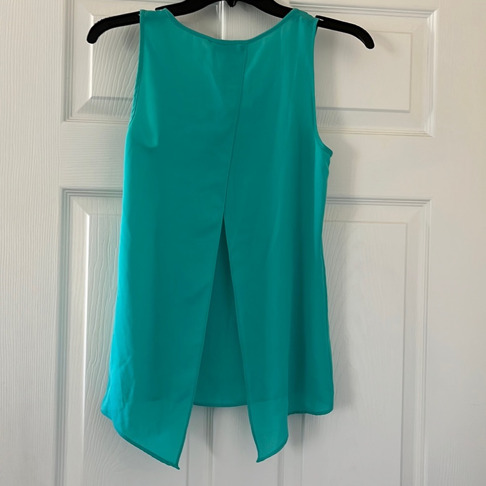 Express teal split back tank - Picture 2 of 4